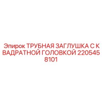 2205458101 ТРУБНАЯ ЗАГЛУШКА С КВАДРАТНОЙ ГОЛОВКОЙ Epiroc