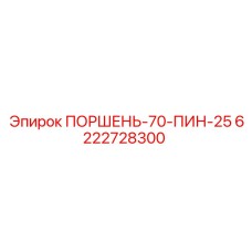 6222728300 ПОРШЕНЬ-70-ПИН-25 Epiroc
