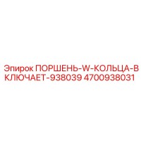 4700938031 ПОРШЕНЬ-W-КОЛЬЦА-ВКЛЮЧАЕТ-938039 Epiroc
