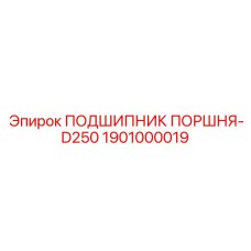 1901000019 ПОДШИПНИК ПОРШНЯ-D250 - Epiroc