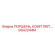 ПОРШЕНЬ, КОМП 1RST… GS42244M Epiroc