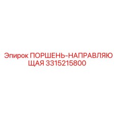 3315215800 ПОРШЕНЬ-НАПРАВЛЯЮЩАЯ Эпирок