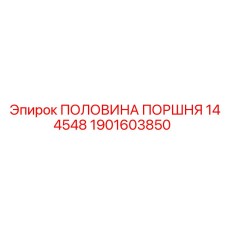 1901603850 ПОЛОВИНА ПОРШНЯ 144548 Epiroc