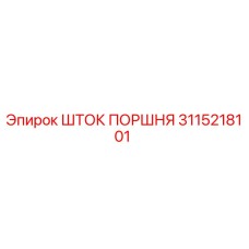3115218101 Шток поршня Epiroc