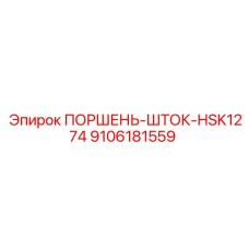 9106181559 ПОРШЕНЬ-ШТОК-HSK1274 Epiroc