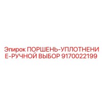 9170022199 ПОРШЕНЬ-УПЛОТНЕНИЕ-РУЧНОЙ ВЫБОР Epiroc