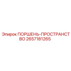 2657181265 ПОРШЕНЬ-ПРОСТРАНСТВО Epiroc