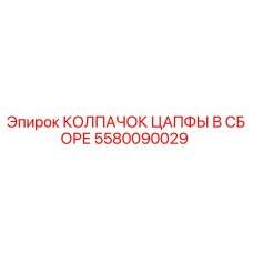 5580090029 КОЛПАЧОК ЦАПФЫ В СБОРЕ Epiroc