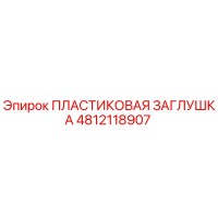 4812118907 ПЛАСТИКОВАЯ ЗАГЛУШКА Epiroc