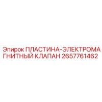 2657761462 ПЛАСТИНА-ЭЛЕКТРОМАГНИТНЫЙ КЛАПАН | Epiroc