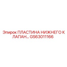 GS63011166 ПЛАСТИНА НИЖНЕГО КЛАПАНА | Epiroc