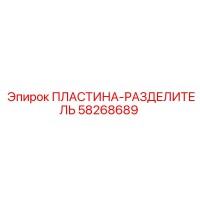58268689 ПЛАСТИНА-РАЗДЕЛИТЕЛЬ Epiroc