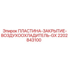 2202843100 ПЛАСТИНА-ЗАКРЫТИЕ-ВОЗДУХООХЛАДИТЕЛЬ-GX Epiroc