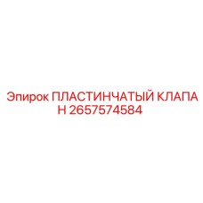 2657574584 ПЛАСТИНЧАТЫЙ КЛАПАН Epiroc