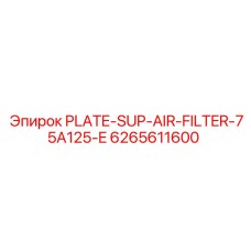 6265611600 PLATE-SUP-AIR-FILTER-75A125-E Epiroc