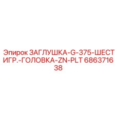 686371638 ЗАГЛУШКА-G-375-ШЕСТИГР.-ГОЛОВКА-ZN-PLT Epiroc