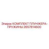 2657814600 КОМПЛЕКТ ПЛУНЖЕРА-ПРУЖИНЫ Epiroc