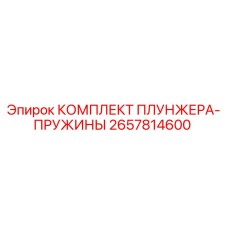 Оригинальный комплект плунжера-пружины 2657814600 Epiroc