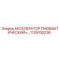 1129100236 АКСЕЛЕРАТОР ПНЕВМАТИЧЕСКИЙ (Epiroc)