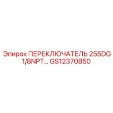 GS12370850 ПЕРЕКЛЮЧАТЕЛЬ 255DG 1/8NPT… Epiroc