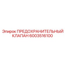 6003516100 ПРЕДОХРАНИТЕЛЬНЫЙ КЛАПАН Epiroc
