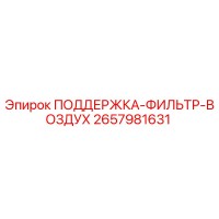 2657981631 ПОДДЕРЖКА-ФИЛЬТР-ВОЗДУХ Epiroc