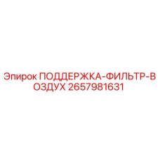 2657981631 ПОДДЕРЖКА-ФИЛЬТР-ВОЗДУХ Epiroc