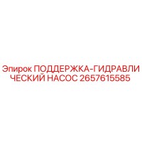 2657615585 ПОДДЕРЖКА-ГИДРАВЛИЧЕСКИЙ НАСОС Epiroc