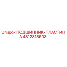4812318603 ПОДШИПНИК-ПЛАСТИНА Epiroc