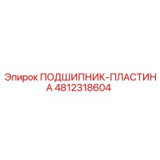 4812318604 ПОДШИПНИК-ПЛАСТИНА Epiroc