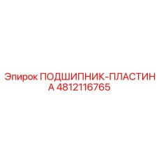 4812116765 ПОДШИПНИК-ПЛАСТИНА Epiroc