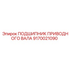 9170021090 ПОДШИПНИК ПРИВОДНОГО ВАЛА Epiroc
