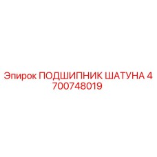 4700748019 ПОДШИПНИК ШАТУНА Epiroc
