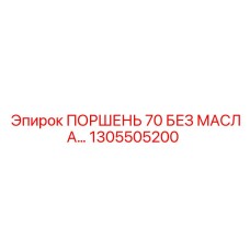 1305505200 ПОРШЕНЬ 70 БЕЗ МАСЛА | Epiroc