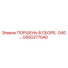 GS50277040 ПОРШЕНЬ В СБОРЕ .040… Epiroc