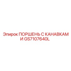 GS7107640L ПОРШЕНЬ С КАНАВКАМИ Epiroc