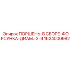 1624000982 ПОРШЕНЬ-В СБОРЕ-ФОРСУНКА-ДИАМ.-2-9 Epiroc