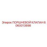 6060013898 ПОРШНЕВОЙ КЛАПАН Epiroc