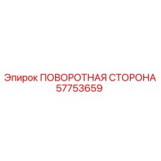 57753659 ПОВОРОТНАЯ СТОРОНА Epiroc