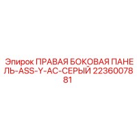 2236007881 ПРАВАЯ БОКОВАЯ ПАНЕЛЬ-ASS-Y-AC-СЕРЫЙ - Epiroc