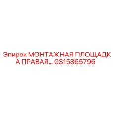 GS15865796 МОНТАЖНАЯ ПЛОЩАДКА ПРАВАЯ Epiroc
