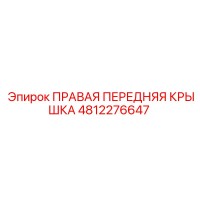 4812276647 ПРАВАЯ ПЕРЕДНЯЯ КРЫШКА Epiroc