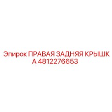 4812276653 ПРАВАЯ ЗАДНЯЯ КРЫШКА Epiroc