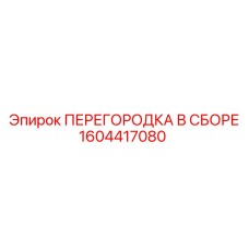 1604417080 ПЕРЕГОРОДКА В СБОРЕ Epiroc