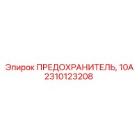 2310123208 ПРЕДОХРАНИТЕЛЬ, 10А Epiroc