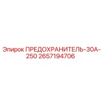 2657194706 ПРЕДОХРАНИТЕЛЬ-30А-250 Epiroc
