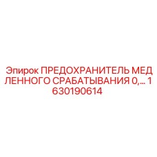 1630190614 ПРЕДОХРАНИТЕЛЬ МЕДЛЕННОГО СРАБАТЫВАНИЯ 0 Epiroc