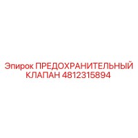 4812315894 ПРЕДОХРАНИТЕЛЬНЫЙ КЛАПАН Epiroc