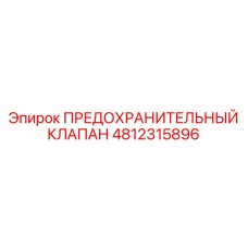 4812315896 ПРЕДОХРАНИТЕЛЬНЫЙ КЛАПАН Epiroc