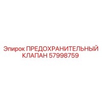 57998759 ПРЕДОХРАНИТЕЛЬНЫЙ КЛАПАН Epiroc